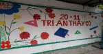 Đoàn TN Trường THPT Tuần Giáo tổ chức cuộc thi vẽ tranh tường với chủ đề về ngày 20/11, tri ân thầy cô