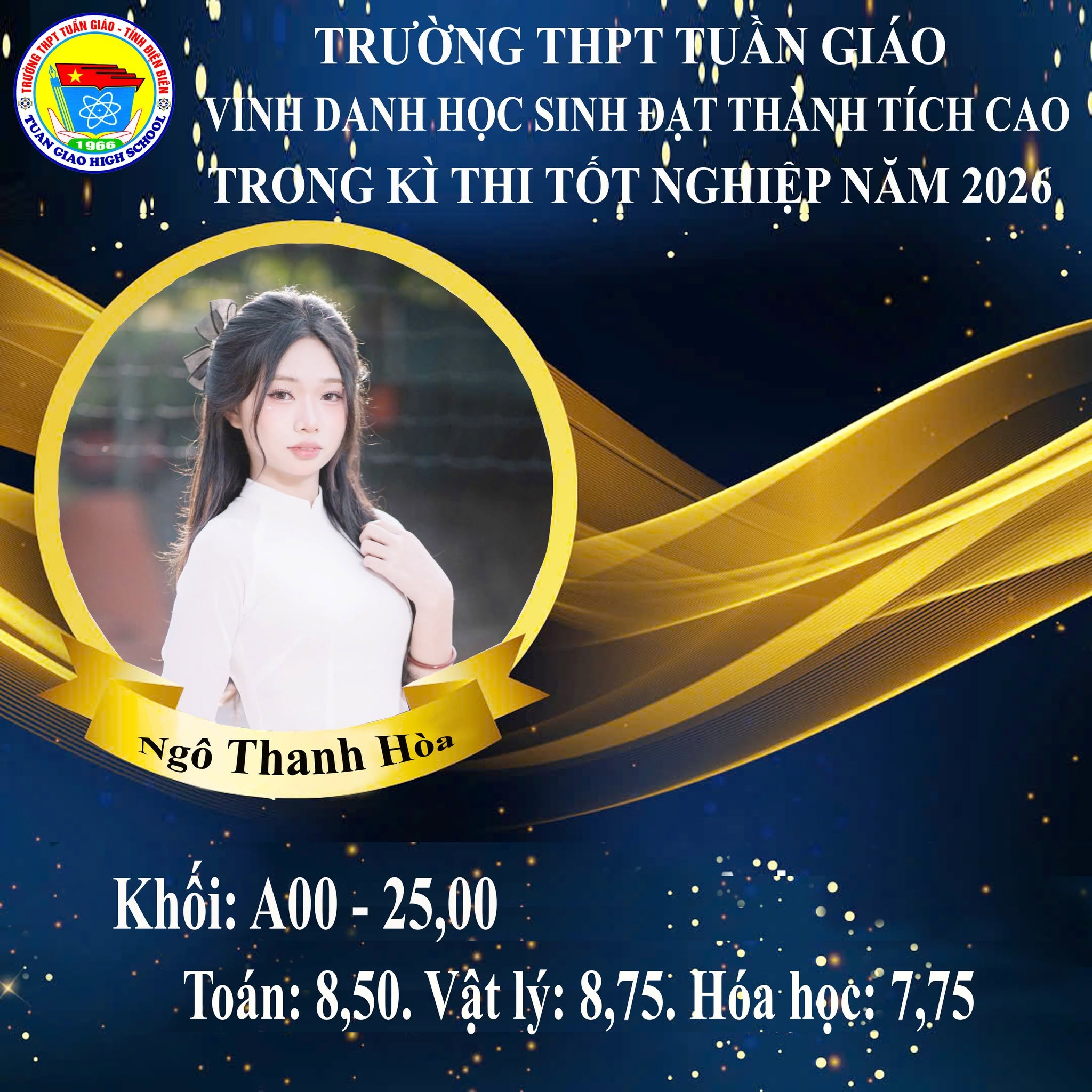 Vinh danh các em học sinh đạt thành tích cao trong kỳ thi Tốt nghiệp THPT năm 2026.