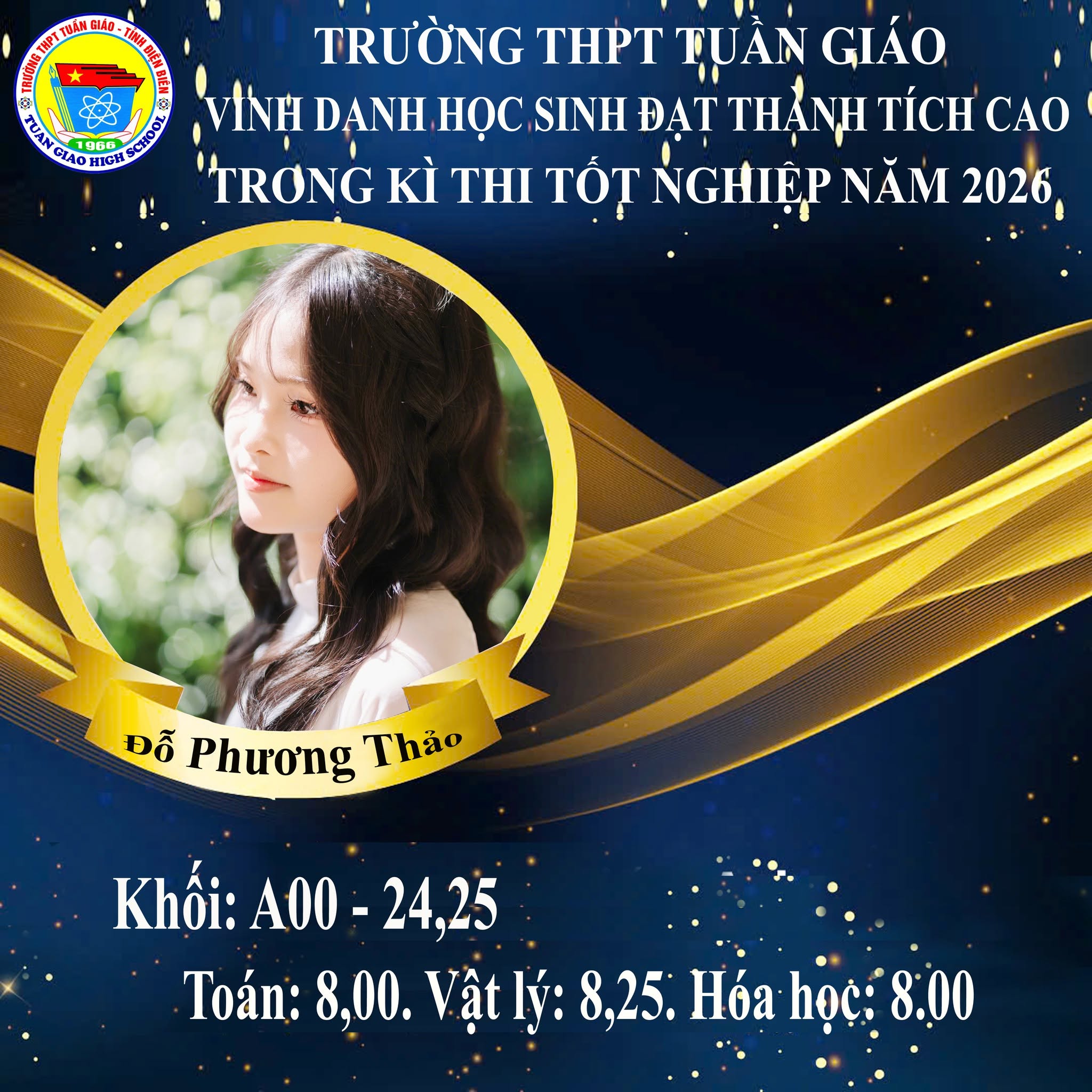 Vinh danh các em học sinh đạt thành tích cao trong kỳ thi Tốt nghiệp THPT năm 2026.